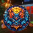thumbnail image 5 of DVKOVI Halloween Suncatcher Stained Glass Window Hanging Decor Aesthetic Wall Decor Garden Sun Catchers Light Yellow A, 5 of 7