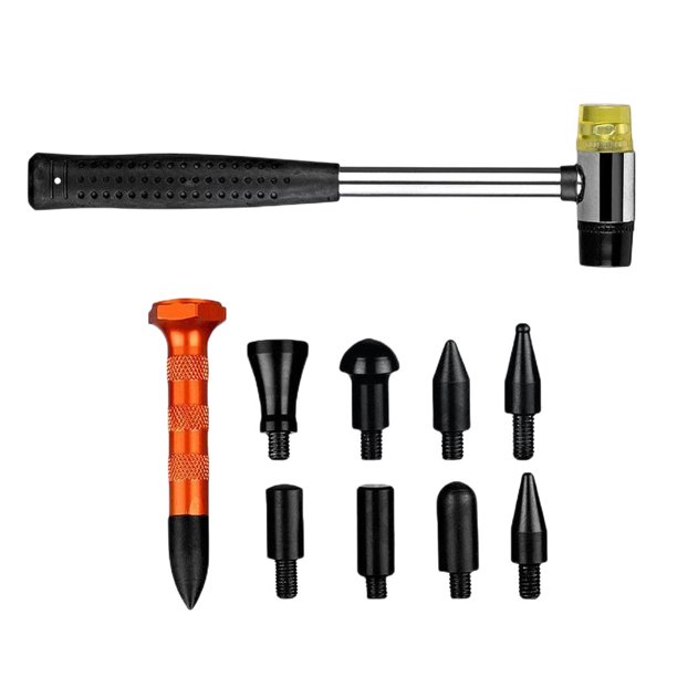Herramienta de reparación de abolladuras de carrocería de coche, 8 piezas, tirador de goma para reparación de abolladuras de cabeza de coche Likrtyny Accesorios para autos y motos