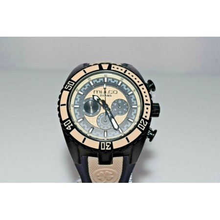 Mulco Titans Black Beige Chronograph MW5 1836 115 MSRP $225.00 Watch