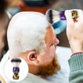 thumbnail image 2 of Cepillo de afeitar para hombres de barbero, pelo suave con mango para Púrpura, 2 of 8