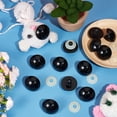 thumbnail image 5 of 20 sets Plastic Craft Eyes for Doll Making with Spacer Half Round Black 40x30mm 1box, 5 of 6