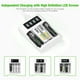 EBL LCD Individuel AAA AAA y Chargeur pour AAA Ni-MH Ni-CD Rechargeable ies avec Mode de Charge Multi (Alimentation – image 3 sur 5