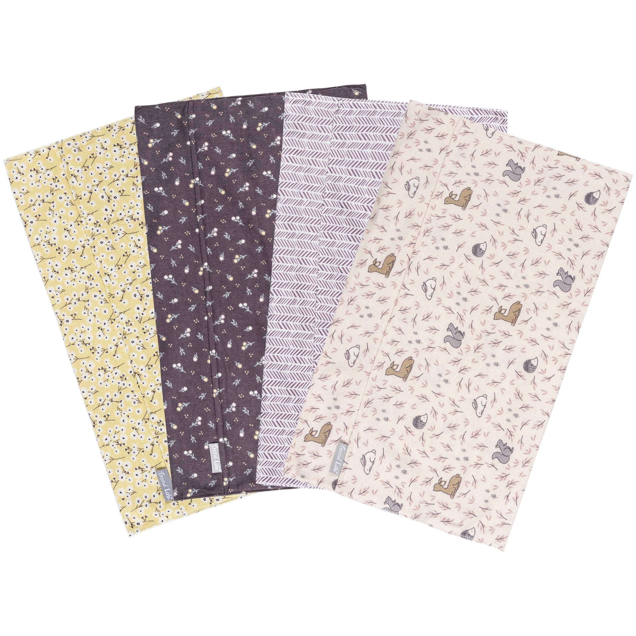 Trend Lab Cotton Burp Cloth, 4pk Girls
