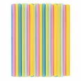 thumbnail image 2 of 48 Pc Milkshake Straws BPA Free Jumbo Smoothie Drinking Party Neon Large Wide, 2 of 4