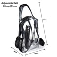 thumbnail image 2 of Bolso de correa transparente, pequeña mochila cruzada de PVC aprobada por el estadio, pecho casual transparente, 2 of 5