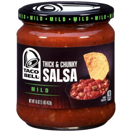 (3 Pack) Taco Bell Mild Thick & Chunky Salsa Sauce, 16 oz