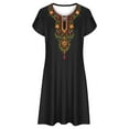 thumbnail image 4 of Viikei Women's Summer Casual T Shirt Dresses,Women's Casual Loose Summer Printed Short Sleeved Dress Black M, 4 of 5
