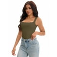 thumbnail image 4 of Unique Bargains Square Neck Sleeveless Tank Camisoles L Green, 4 of 6