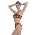 thumbnail image 3 of Kdxio Autumn Pumpkin for Womens High Waisted Bikini Top Sports Style Two Piece Bathing Suits, 3 of 5