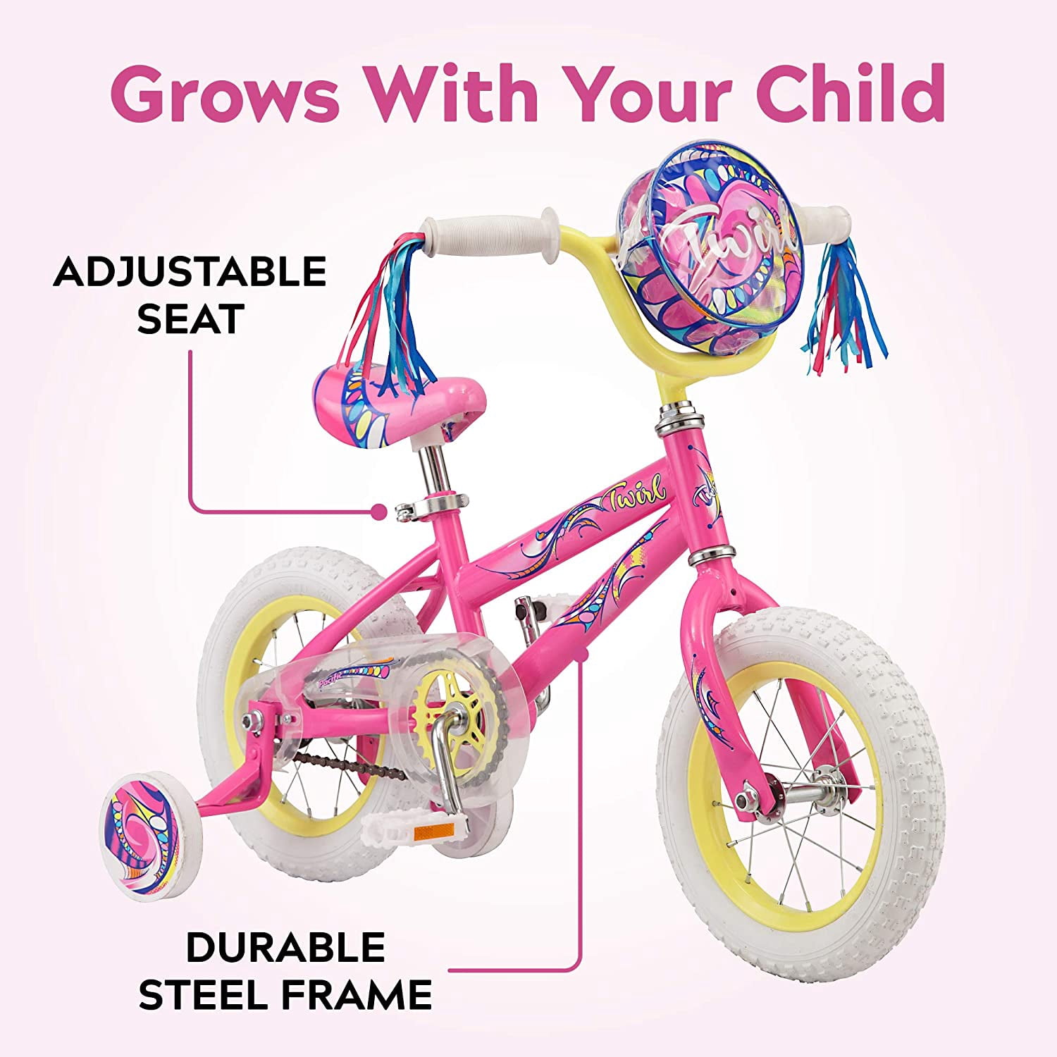 Pacific Cycle Twirl Kids Bike, 12-Inch 