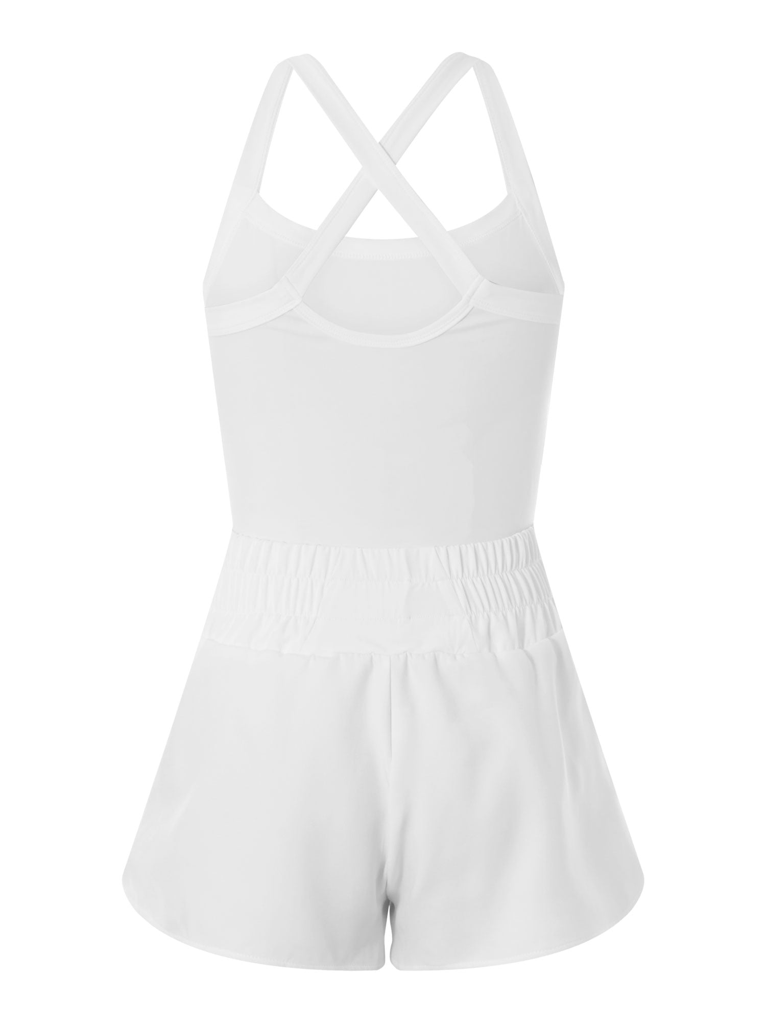 Lamuusaa Women's Tennis Dress Skorts Underneath Solid Color Sleeveless Athletic Dresses