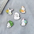 thumbnail image 4 of EOEMY Cute Cartoon Flower Rabbit Brooches Lapel Pin Enamel Pins Badge Brooch Gifts Lot-5, 4 of 9