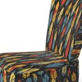 thumbnail image 4 of Designart "Tribal Feather Tapestry" Chaise d'Appoint Rembourrée à Plumes Rouges - Fauteuil Moderne pour Chambre, 4 of 7
