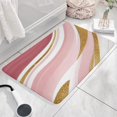 thumbnail image 3 of Pink Gold Marble Pattern Flannel Non Slip Door Rugs,Washable Door Mats Indoor,Decorative Door Mats,Dirt-Resistant and Absorbent Doormat for Entrance,Bedroom,Kitchen,Bathroom,31.5"x17", 3 of 4