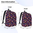 thumbnail image 4 of Naloa Canvas Backpack for Men Women Skull mushroom Print Rucksack Casual Travel Daypack Large and Small Durable College Tote Satchel Bookbag for Teens, 4 of 8