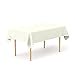 thumbnail image 3 of Pomp Ivory 60 x 102 Inch Premium Polyester Tablecloth Wrinkle Stain Resistant Easy care Fabric Fits 6FT Rectangle Table, 3 of 4
