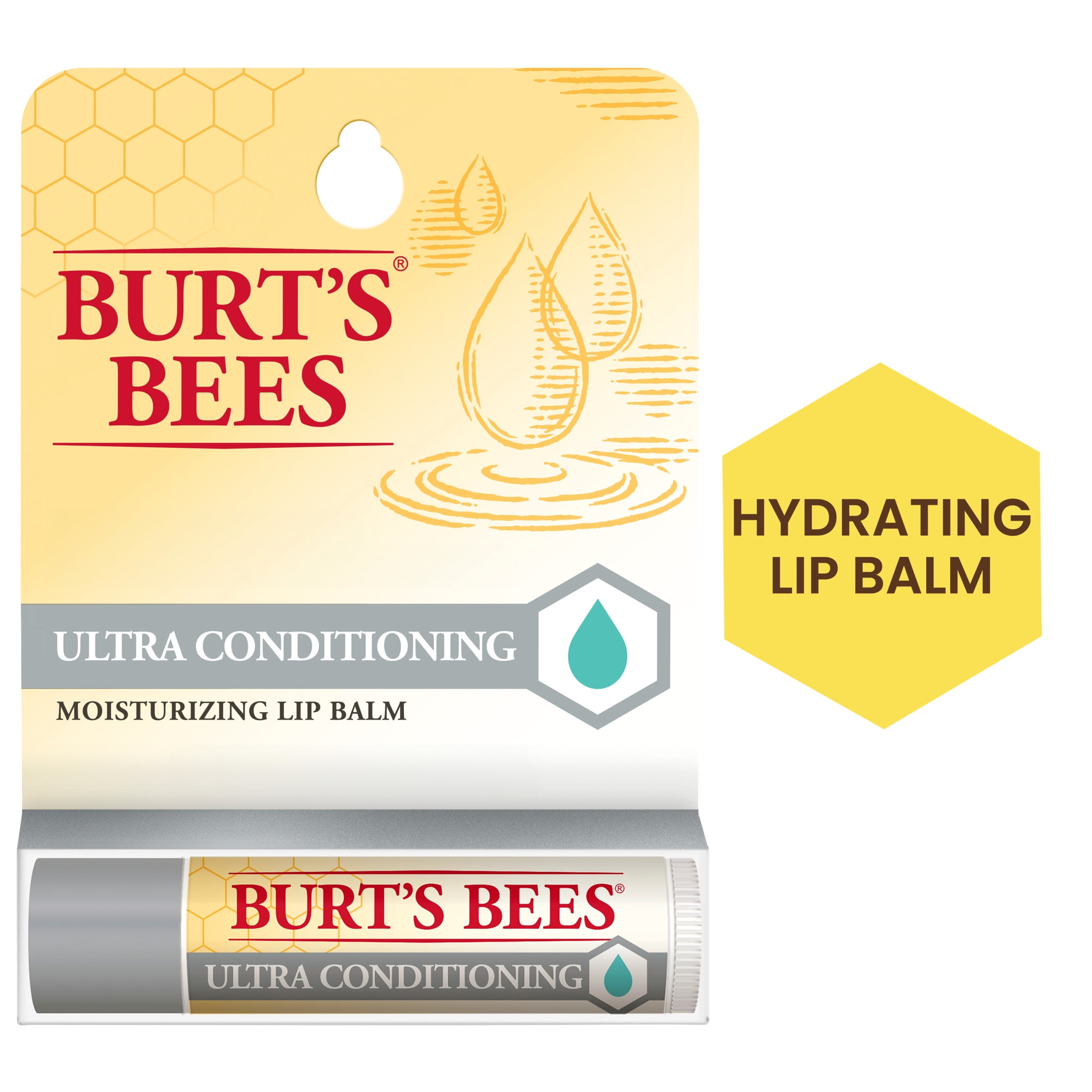 (2 pack) Burt's Bees Ultra Conditioning Moisturizing Lip Balm with Shea and Cocoa Butter, 0.15 oz.