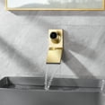 thumbnail image 6 of SUMERAIN Wall Mounted Bathroom Vessel Sink Faucet,Single Handle One Hole Vanity Faucet with Foldable Spout, Rough in Valve, Brushed Gold, 6 of 12