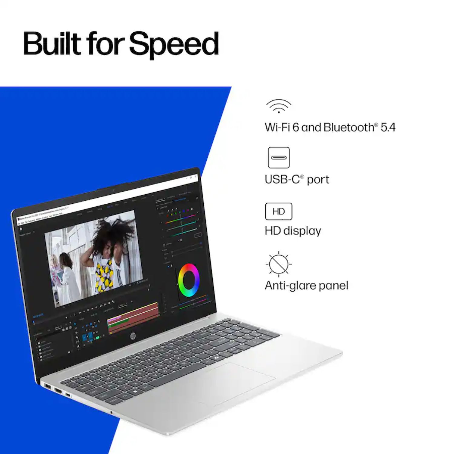 HP 15.6" Laptop Intel Core i3-N305, 8GB RAM, 128GB UFS Storage, HD Display, Windows 11, Natural Silver (15-fd0113dx)
