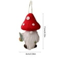 thumbnail image 3 of YOHAVEN Dwarf Faceless Gnome Christmas Tree Ornament Wool Mushrooms Pendant for Holiday Tree Table Mantle Indoor Outdoor Decorations, Festive Christmas Decor, Xmas Decorations, 3 of 6