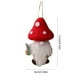 thumbnail image 3 of Adorno Navideño de Anciano Enano, Gnomo Sin Rostro, Champiñones de Lana | Colgante | Poliéster Rojo 14 G | Centro de Mesa/Decoración de Chimenea | 11 X 6 X 6 Cm, 3 of 6