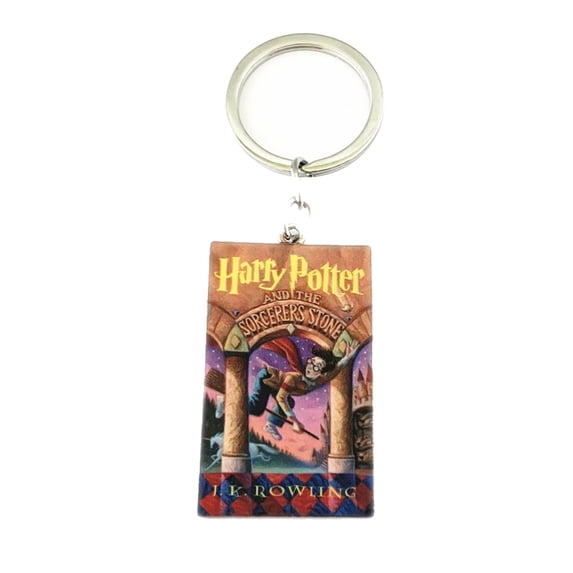 HP and The Sorcerer's Stone Classic Book Novel Cover Charm Pendant Keychain