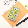 thumbnail image 7 of JIALIOU Nylon Trifold Card Wallet with ID Window Zipper Pocket for Men Women Teen Hawaiian-style White Hibiscus Flowers, 7 of 7