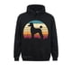 thumbnail image 2 of Sudadera con capucha ajustada para hombre, ropa de otoño, regalo para amantes de los perros, silueta de caniche, puesta de sol, vintage, 2 of 5