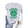 thumbnail image 6 of Retro DISTRESSED Feeling Lucky Smiley Face Tee T-Shirt, 6 of 8