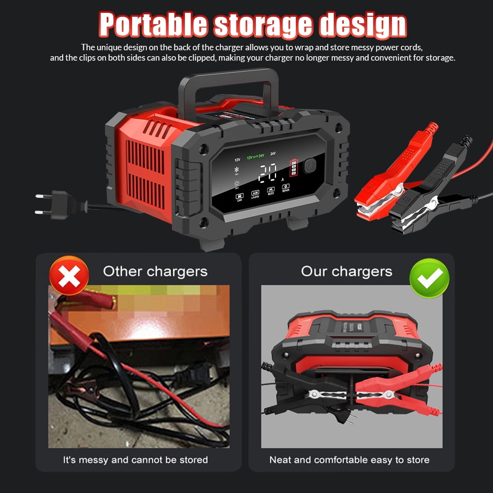 Kepeak 20 Amp 12 Volts 300 Watts Portable Car Battery Charger