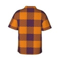 thumbnail image 3 of Balery Fall Buffalo Plaid Print Men's Hawaiian Shirts Short Sleeve Beach Shirt Relaxed Fit Vacation Button Down Shirts-Medium, 3 of 9