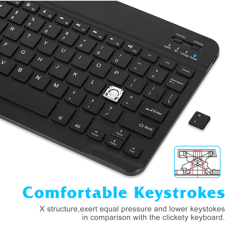 Ultra-Slim Bluetooth rechargeable Keyboard for Xiaomi Black Shark 4 Pro and  all Bluetooth Enabled iPads, iPhones, Android Tablets, Smartphones,