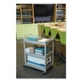 thumbnail image 5 of Rubbermaid Commercial Economy Plastic Cart, Three-Shelf, 18.63w x 33.63d x 37.75h, Platinum -RCP342488PM, 5 of 5