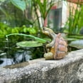 thumbnail image 2 of Turtle Fishing Statue, Resin Garden & Pond Decor - Cute Tortoise Sculpture for Outdoor Patio, Pool, Garden Decor, Handmade Crafts & Ideal Gift, 2 of 3
