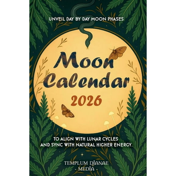 Moon Calendar 2026: Unveil day-by-day Moon Phases to align with lunar cycles and sync with natural higher energy, (Paperback)