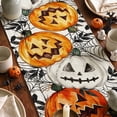 thumbnail image 2 of Smile Jack O Lantern Pumpkin Ghost Spider Halloween Table Runner 13 x 72 Inch, 2 of 8