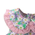 thumbnail image 6 of Penkiiy Toddler Kids Baby Girls Summer Floral Print Dress+Bag Two-piece Suit Princess Dress Girls Dress Party Sundress 3 Years Purple On Clearance, 6 of 9
