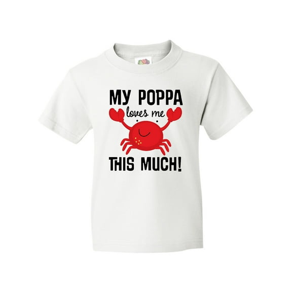 Inktastic My Poppa Loves Me Childs Crab Youth T-Shirt