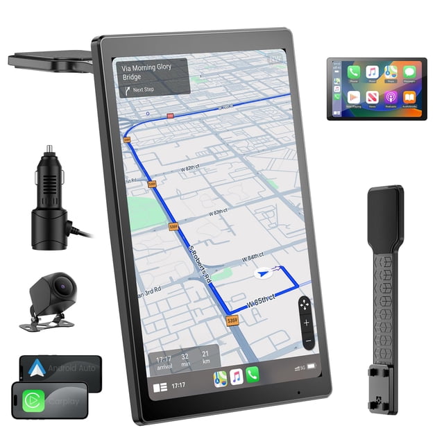 Pantalla CarPlay inalámbrica IIWEY iK8 de 8" con pantalla táctil giratoria