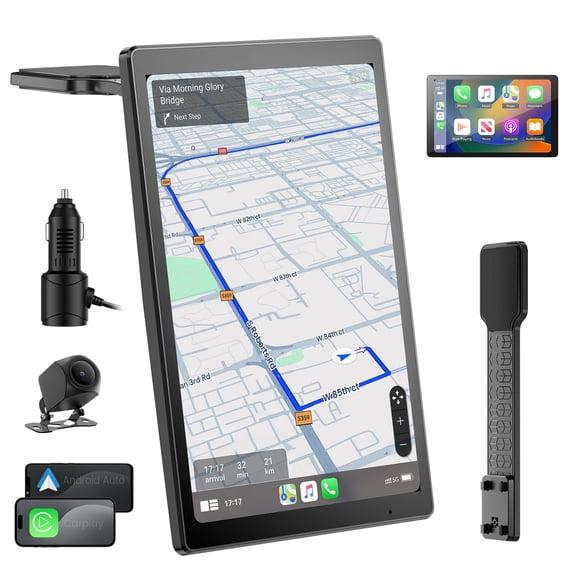 Pantalla CarPlay inalámbrica IIWEY iK8 de 8" con pantalla táctil giratoria