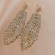 thumbnail image 4 of Sincero 1 Paire Aiguilles Dargent Plaqu De Feuilles De Diamant Boucles Doreilles Design Sens Individualit Boucles Doreilles Boucles Doreilles Mode Tempram, 4 of 5