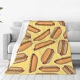 thumbnail image 1 of Balery Hot Dogs Manta de Felpa Suave y Acogedora – Cobija de Franela Aterciopelada para Cama, Lavable y Cálida para Sofá, Mascotas, Transpirable-50"x40", 1 of 7