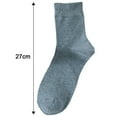 thumbnail image 4 of Tnobhg 1 Pair Men Socks Mid-tube No Odor Solid Color High Elasticity Anti-slip Breathable Soft Warm Sweat-absorption Anti-shrink Sports Cotton Socks, 4 of 7