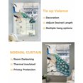 thumbnail image 3 of Elegant Peacock Tie Up Curtains for Window, Thermal Insulated Balloon Shade Adjustable Rod Pocket Curtains Valance Panels for Kitchen Bathroom Cafe 52 x 63 Vintage Attic Magnificent Feathers, 3 of 6