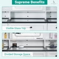 thumbnail image 6 of Naomi Home Vanya Makeup Vanity Desk with Mirror & Lights, Charging Station, 6 Drawers, White, 6 of 11