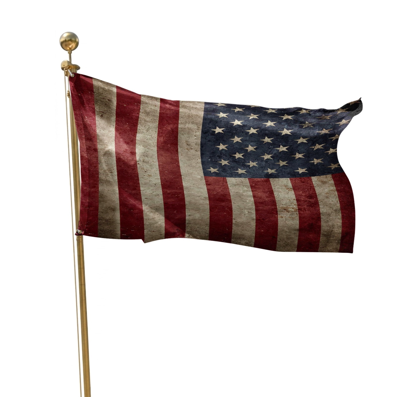 4th of July Flags for Outside 3x5 ft Vintage American Flag Outdoor Flags Double Sided Grommets House Banner Retro USA Flag Patio Yard Flag for Outdoor Party Porch Garden Independence Day Decor