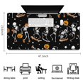 thumbnail image 5 of Long Mouse Pads for Desk,Black Halloween Dancing Skeletons Desk Mats on Top Of Desks, Desk Mouse Pad Extra Large with 3mm Non-Slip Base and Stitched Edge for Gaming,Office,Work,Home 47.3"x23.6", 5 of 6