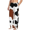 thumbnail image 2 of Daiia Brown Black Cow Men's Sleep Pant with Pockets and Drawstring,Pajama Pants-Small, 2 of 9