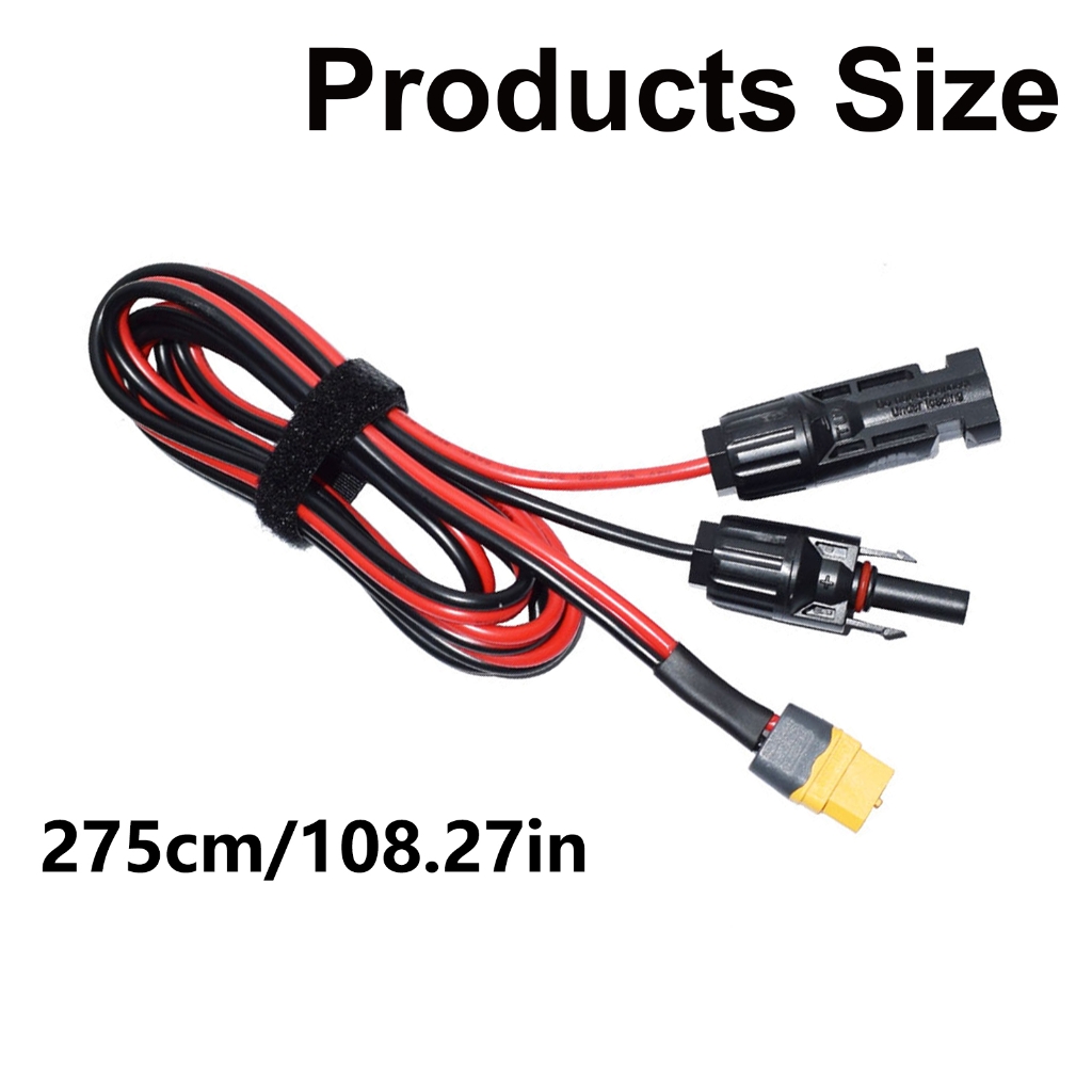 AOOOWER Solar Panel to LiFePO4 Battery 12AWG Solar to XT60 Connectors Charge Cable