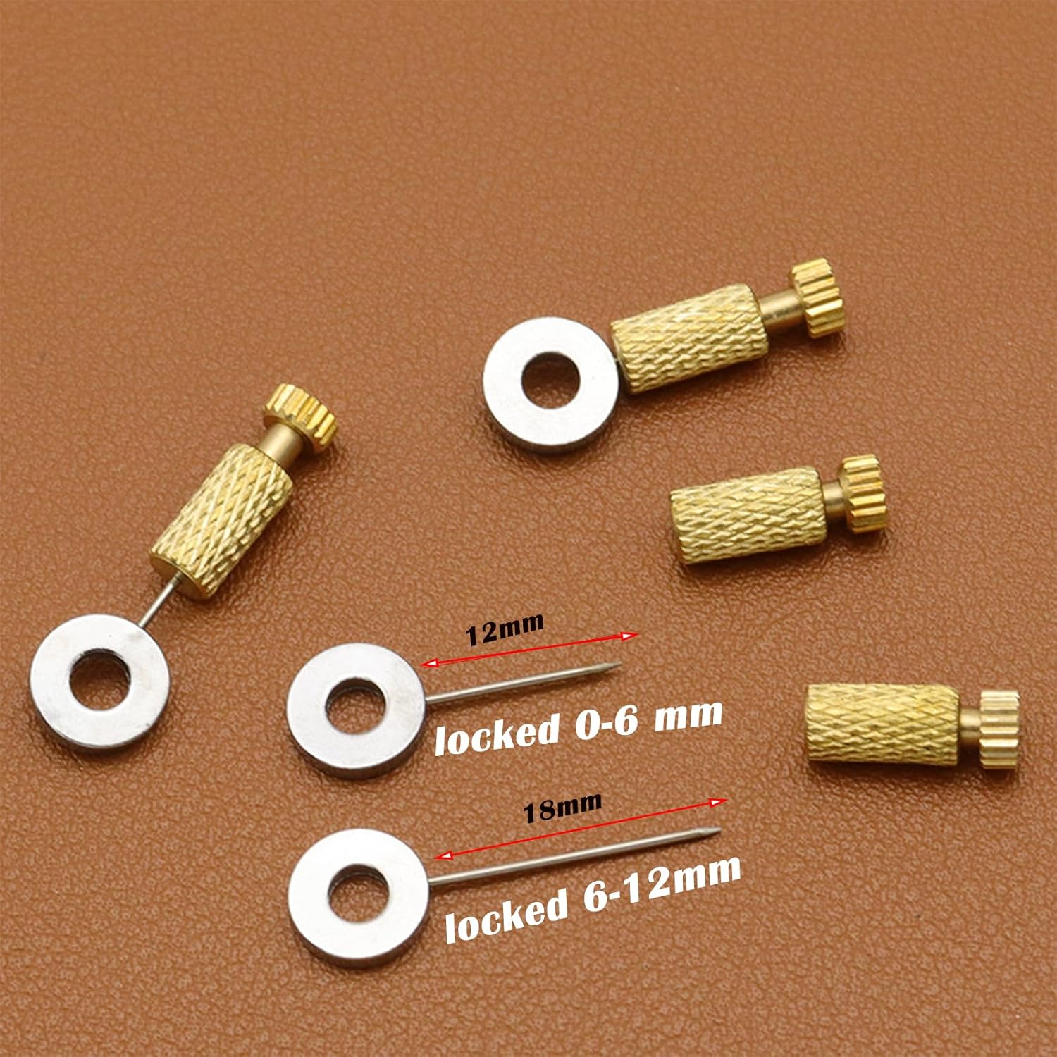 ABPETE Leather Positioning Needles,Leathercraft Located Needles Locking Pins for DIY Leather Craft Hand Sewing Stitching Fixing Suture(12pcs)